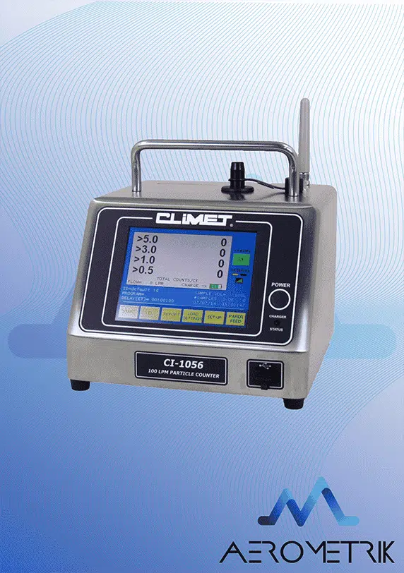 Portable Airborne Particle Counters CLIMET CI-105x Series - Aerometrik