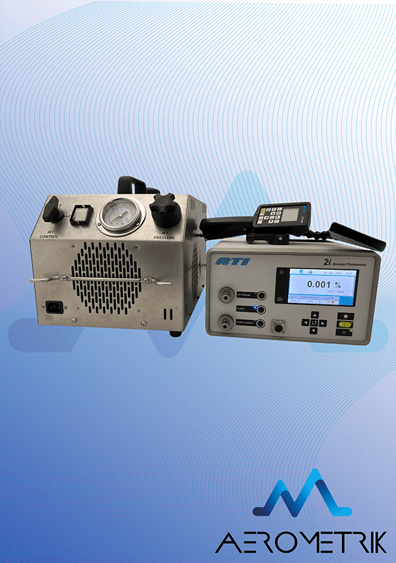 2I_2 Photomètre ATI 2i pour réalisation de tests d'intégrité de filtre HEPA avec une iProbe et un générateur ATI 6D