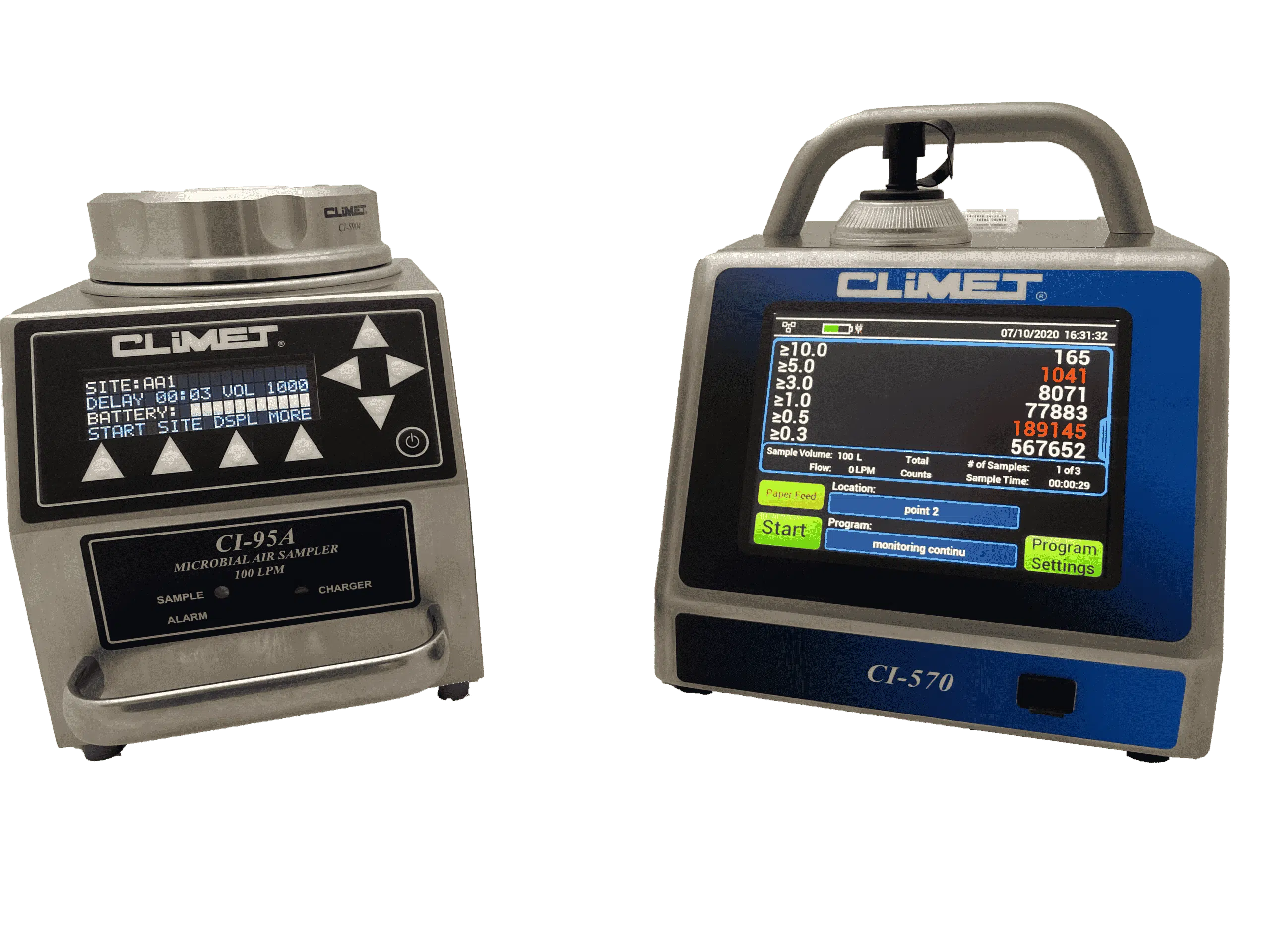 appareil climet compteur de particule et aerobiocollecteur