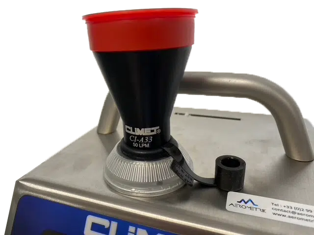 Sondes isocinétiques anti-lumière CLIMET (1.0 CFM, 50 l/min, 75 l/min et 100 l/min).